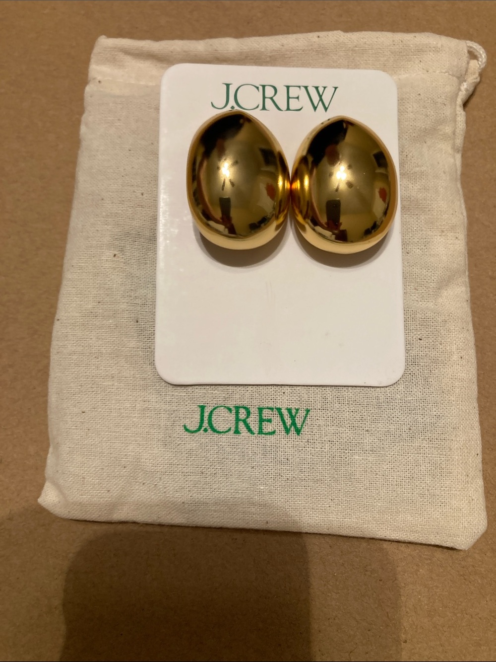 JCrew metallic oval earrings